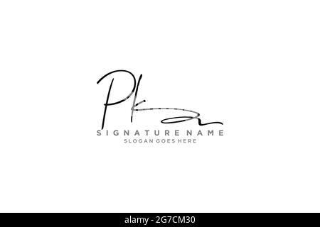 PK Buchstabe Unterschrift Logo Vorlage Elegantes Design Logo Zeichen Symbol Vorlage Vektor-Symbol Stock Vektor