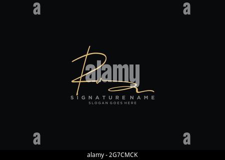 RV Buchstabe Unterschrift Logo Vorlage Elegantes Design Logo Zeichen Symbol Vorlage Vektor-Symbol Stock Vektor