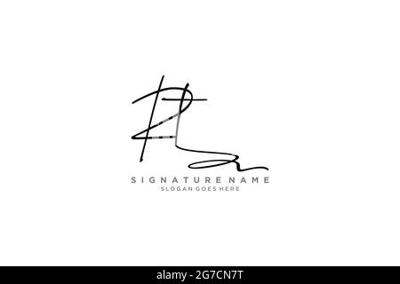 RT Letter Signature Logo Vorlage Elegantes Design Logo Zeichen Symbol Vorlage Vektor-Symbol Stock Vektor