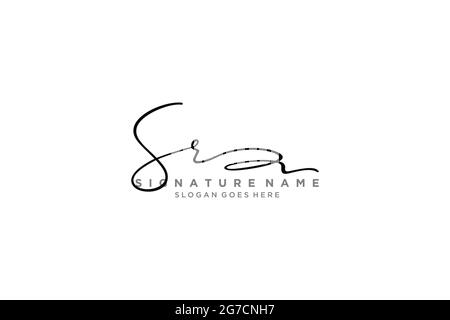 SR Letter Signature Logo Vorlage Elegantes Design Logo Zeichen Symbol Vorlage Vektor-Symbol Stock Vektor