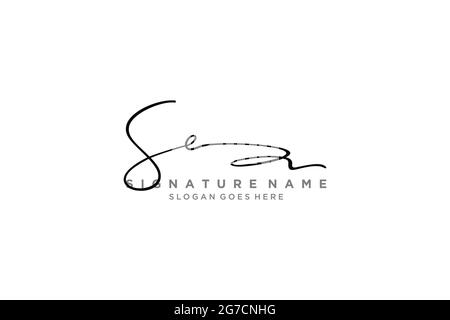 SE Letter Signature Logo Vorlage Elegantes Design Logo Zeichen Symbol Vorlage Vektor-Symbol Stock Vektor