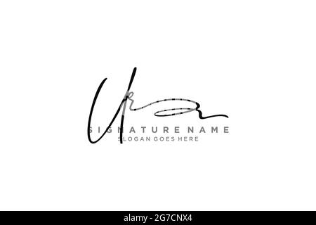 UR Buchstabe Unterschrift Logo Vorlage Elegantes Design Logo Zeichen Symbol Vorlage Vektor-Symbol Stock Vektor