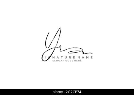 JAHR Buchstabe Unterschrift Logo Vorlage Elegantes Design Logo Zeichen Symbol Vorlage Vektor-Symbol Stock Vektor