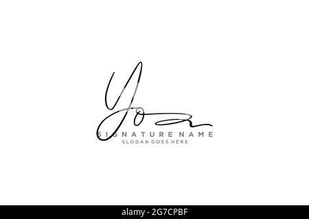 YO Letter Unterschrift Logo Vorlage Elegantes Design Logo Zeichen Symbol Vorlage Vektor-Symbol Stock Vektor