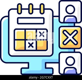 RGB-Farbsymbol im Abwesenheitskalender Stock Vektor