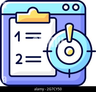 RGB-Farbsymbol für Prioritätsaufgaben Stock Vektor