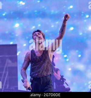 Verona, Italien. Juli 2021. Federico Rossi durante Benji & Fede all'Arena di Verona, Concerto cantante italiano in Verona, Italia, 11 luglio 2021 Credit: Independent Photo Agency/Alamy Live News Stockfoto