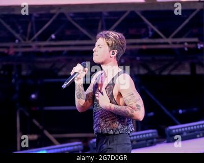 Verona, Italien. Juli 2021. Federico Rossi durante Benji & Fede all'Arena di Verona, Concerto cantante italiano in Verona, Italia, 11 luglio 2021 Credit: Independent Photo Agency/Alamy Live News Stockfoto