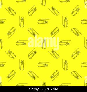 Lustige nahtlose kindliche Muster mit Tigern. Jahr des Tigers Hintergrund. Gelbe Katze. Einfache Zeichnung einer tabby Katze. Stoff und Textil-Design.Vektor Stock Vektor