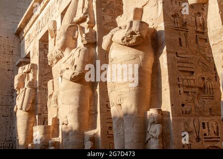 Medinet Habu Tempel in Luxor Stockfoto