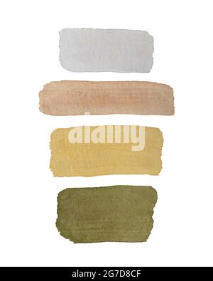 Vektor Aquarell Streifen Hintergrund, harmonische Palette von Farben, für Hintergrund, Banner, Poster, isoliert auf weißem Hintergrund. Pinselstriche. Handzeichnung. Vektorgrafik Stock Vektor