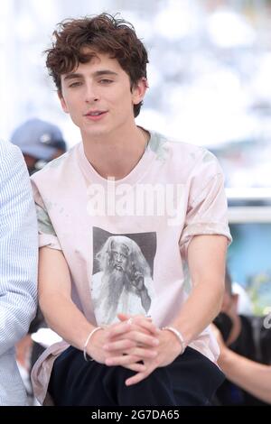 Cannes, Frankreich. Juli 2021. 74. Filmfestspiele von Cannes 2021, Fotocall Film : ‘die französische Sendung' - im Bild: Timothée Chalamet Kredit: Unabhängige Fotoagentur/Alamy Live News Stockfoto