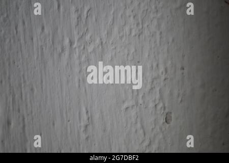 Textur einer weißen verputzten Wand Stockfoto