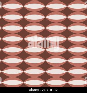 Minimales geometrisches Muster. Abgerundete Formen. Für Textil, Produktanwendung. Vektorgrafik, flaches Design Stock Vektor