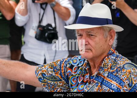 Palais des Festivals, Cannes, Frankreich. Juli 2021. Bill Murray posiert auf dem 'The French Dispatch' Photocall. Bild nach Kredit: Julie Edwards/Alamy Live News Stockfoto