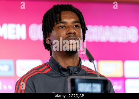 Präsentation von Omar RICHARDS (FC Bayern München) am 13. Juli 2021 in München. Poolfotos / FC Bayern München via Fotoagentur Sven Simon ¬ Stockfoto