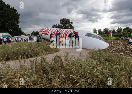 Felicity O'Rourke's „Extinction“ Garden beim RHS Hampton Court Palace Garden Festival 2021, London Borough of Richmond upon Thames, Großbritannien Stockfoto