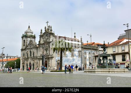 Igreja da Venerável Ordem Terceira de Nossa Senhora do Carmo, Porto, Portugal, Europa Stockfoto