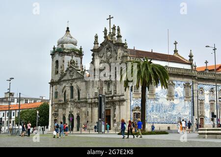 Igreja da Venerável Ordem Terceira de Nossa Senhora do Carmo, Porto, Portugal, Europa Stockfoto