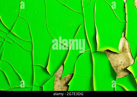 Wand mit Farbe in Rissen. Hintergrund für Design. Grunge Textur. Hochwertige Fotos Stockfoto