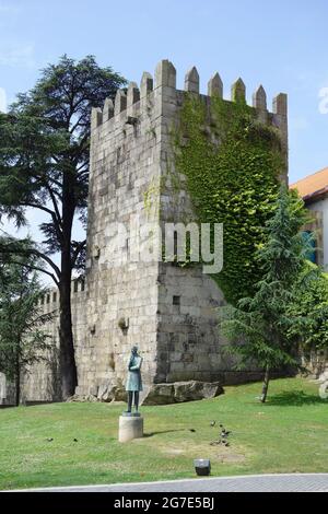 Fernandine Mauern, Mauern von Dom Fernando, Muralhas Fernandinas, Porto, Portugal, Europa Stockfoto