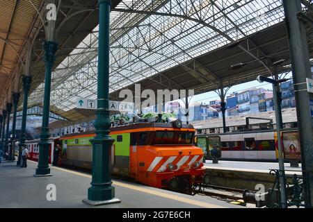 Bahnhof São Bento, Estação Ferroviária de Porto - São Bento, Porto, Portugal, Europa Stockfoto