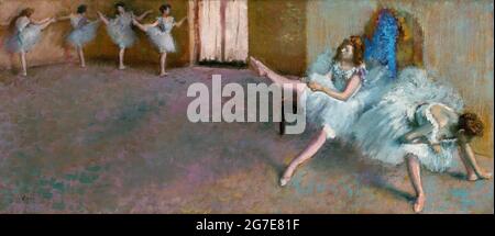 Degas. Gemälde mit dem Titel „vor dem Ballett“ von Edgar Degas (1834-1917), Öl auf Leinwand, 1890/92 Stockfoto