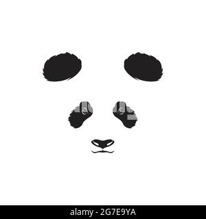 Vektor eines Pandas Gesicht Design auf weißem Hintergrund. Wilde Tiere. Leicht editierbare Vektorgrafik mit Ebenen. Stock Vektor