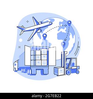 Kollaborative Logistik abstrakte Konzept Vektor Illustration. Stock Vektor