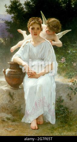 Les murmures de l'Amour, das Flüstern der Liebe (1889) von William-Adolphe Bouguereau Stockfoto