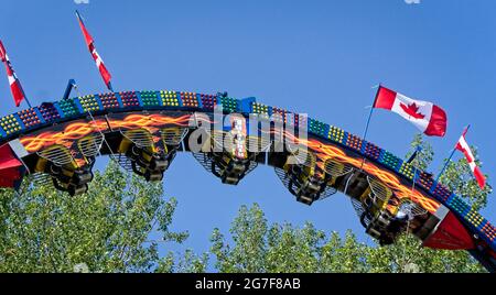 Feuerring Calgary Stampede 2021 Alberta Stockfoto