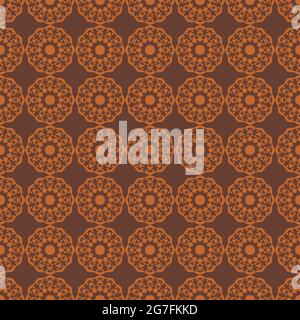 Geometrische Mandala Textur nahtlose Muster Vektor Illustration Stock Vektor