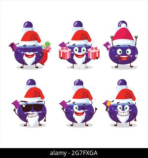 Santa Claus Emoticons mit lila Zaubertrank Cartoon-Figur. Vektorgrafik Stock Vektor
