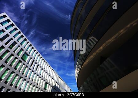 Wien, moderne Architektur in der Schule oder Hochschule oder Wirtschaftsuniversität in Wien, Österreich Stockfoto