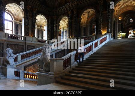 Wien, das Kunsthistorische Museum ist ein Kunstmuseum mit Gemälden in der Hauptstadt Wien. Es zählt zu den größten und bedeutendsten Museen der Welt.. Stockfoto