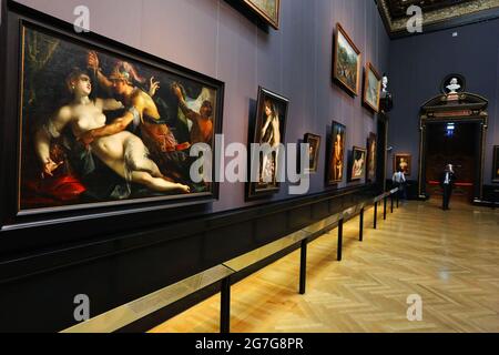 Wien, das Kunsthistorische Museum ist ein Kunstmuseum mit Gemälden in der Hauptstadt Wien. Es zählt zu den größten und bedeutendsten Museen der Welt.. Stockfoto