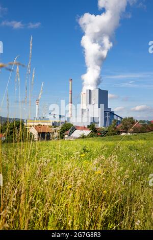 Tepelná elektrárna Ledvice, Severní Čechy, Česká republika / Powe Werk Ledvice in der Nähe von Bilina, Nordböhmen, Tschechische republik Stockfoto