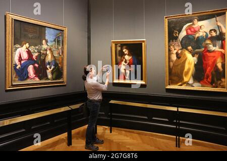 Wien, das Kunsthistorische Museum ist ein Kunstmuseum mit Gemälden in der Hauptstadt Wien. Es zählt zu den größten und bedeutendsten Museen der Welt.. Stockfoto