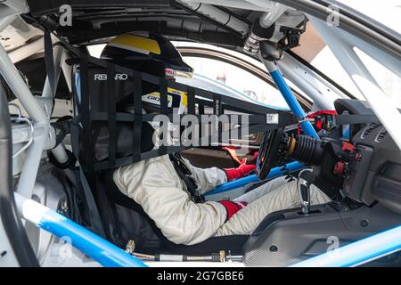 VallelungaJuni 13 2021, FX Series Racing.Fahrer im Rennwagen-Cockpit beim Start des Rennens Stockfoto