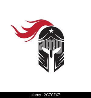 Darstellung der Vektorsymbole des Spartan Helms Stock Vektor