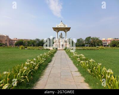 Statuenkreis befindet sich in Jaipur, Rajasthan, Indien Stockfoto