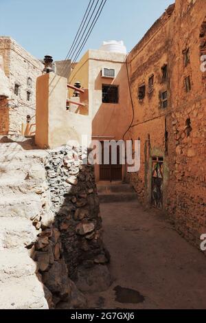 Abgelegenes Bergdorf in der Nähe von Jebel Akhdar, Sultanat von Oman Stockfoto