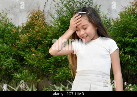 Ein Verlust von Kindern und Erinnerungen im Freien Stockfoto