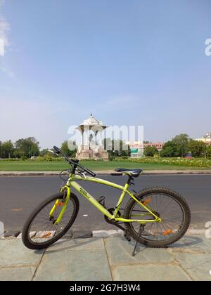 Statuenkreis befindet sich in Jaipur, Rajasthan, Indien Stockfoto