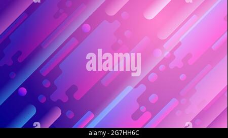 Moderner Hintergrund blau rosa Minimaler geometrischer Hintergrund dynamische Formen Stock Vektor