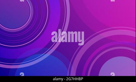 Moderner Hintergrund blau rosa Minimaler geometrischer Hintergrund dynamische Formen Stock Vektor