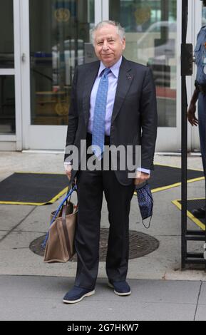 United Nations, New York, USA, 13. Juli 2021 - Jean Todt, Präsident der Federation Internationale de lAutomobile (FIA) und Generalsekretär des Sondergesandten für Straßenverkehrssicherheit, lebt von seinem heutigen Treffen im UN-Hauptquartier in New York City. Foto: Luiz Rampelotto/EuropaNewswire FOTOKREDIT ERFORDERLICH. Stockfoto