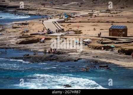 Strand von Playa del Confital in Las Palmas, Gran Canaria (Spanien) Stockfoto