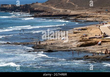 Strand von Playa del Confital in Las Palmas, Gran Canaria (Spanien) Stockfoto