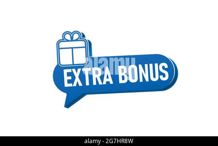 Extra Bonus für Promotion-Design. Überraschungs-Banner. Werbevorlage für Rabattbanner. Web-Vorlage für Marketing-Promo-Design. Stock Vektor